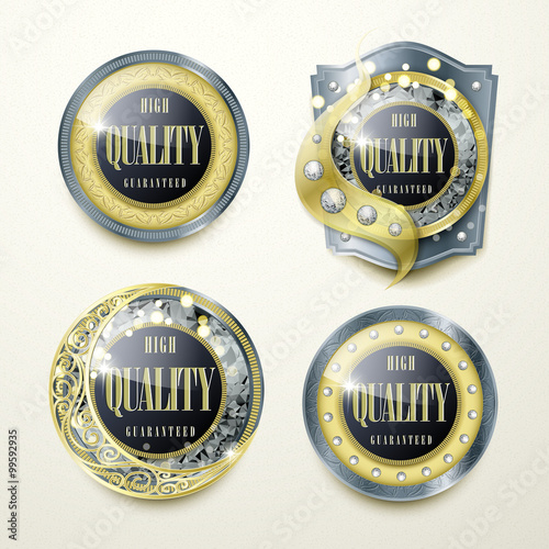 sumptuous gold and jewelry labels design