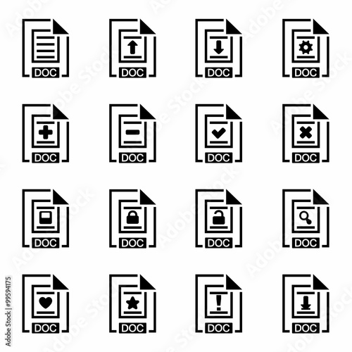 Vector Document icon set