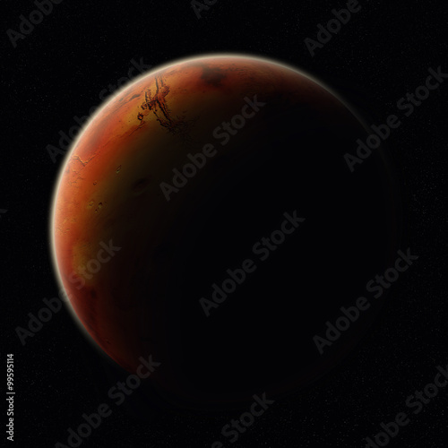 Fototapeta Naklejka Na Ścianę i Meble -  View of planet Mars
