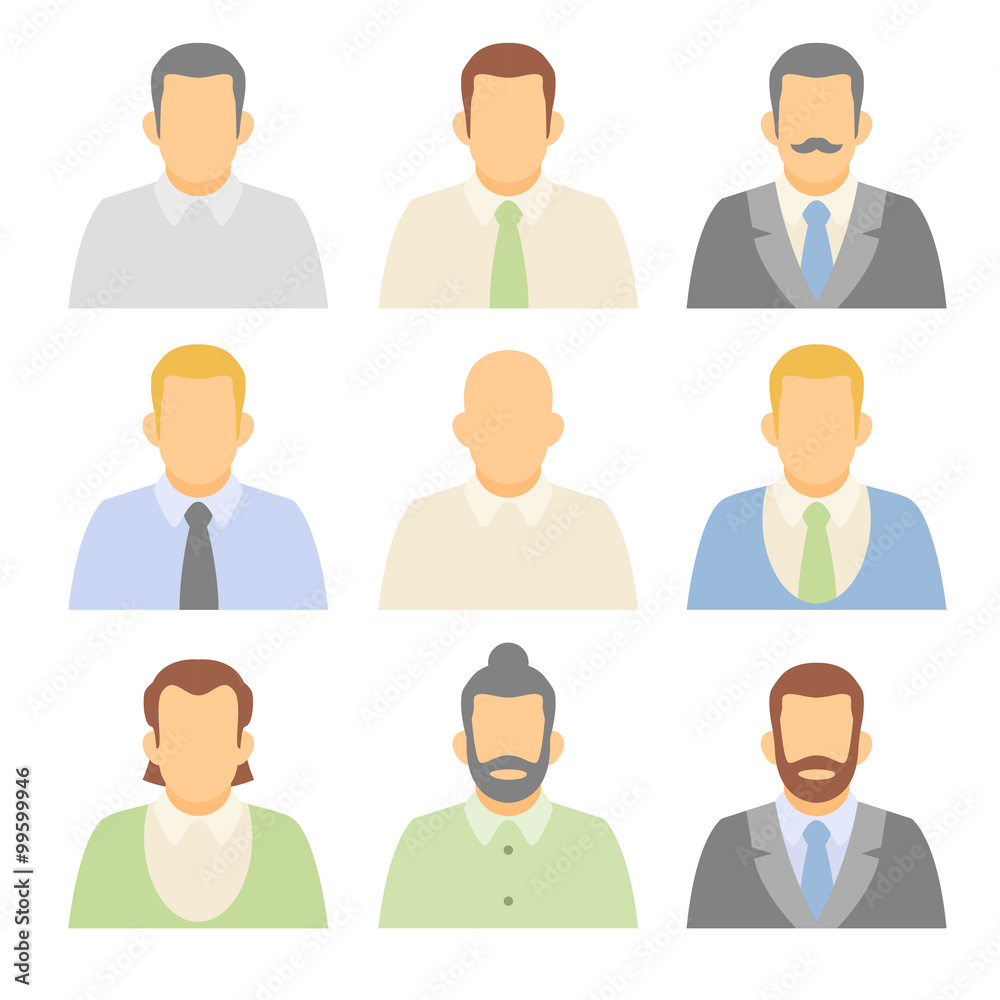 Flat vector characters. Vector avatars people. Flat vector characters. Vector avatars people.