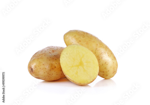 Potatoes isolated on white background