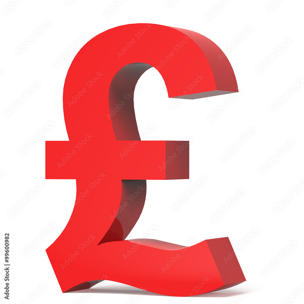 3D red pound sign