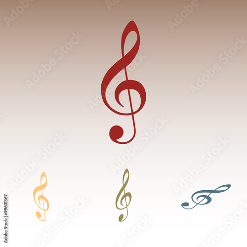violin clef isolated