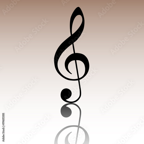 Violin clef isolated 