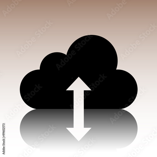 Cloud icon, vector illustration. Flat design style