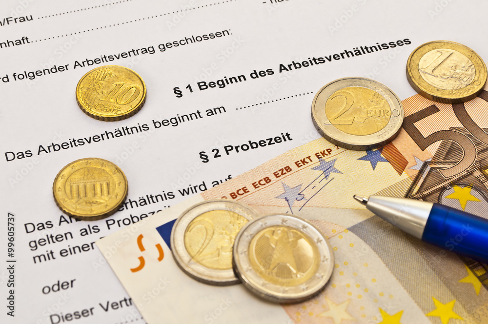 Wunschmotiv: Arbeitsvertrag Vollzeit #99605737