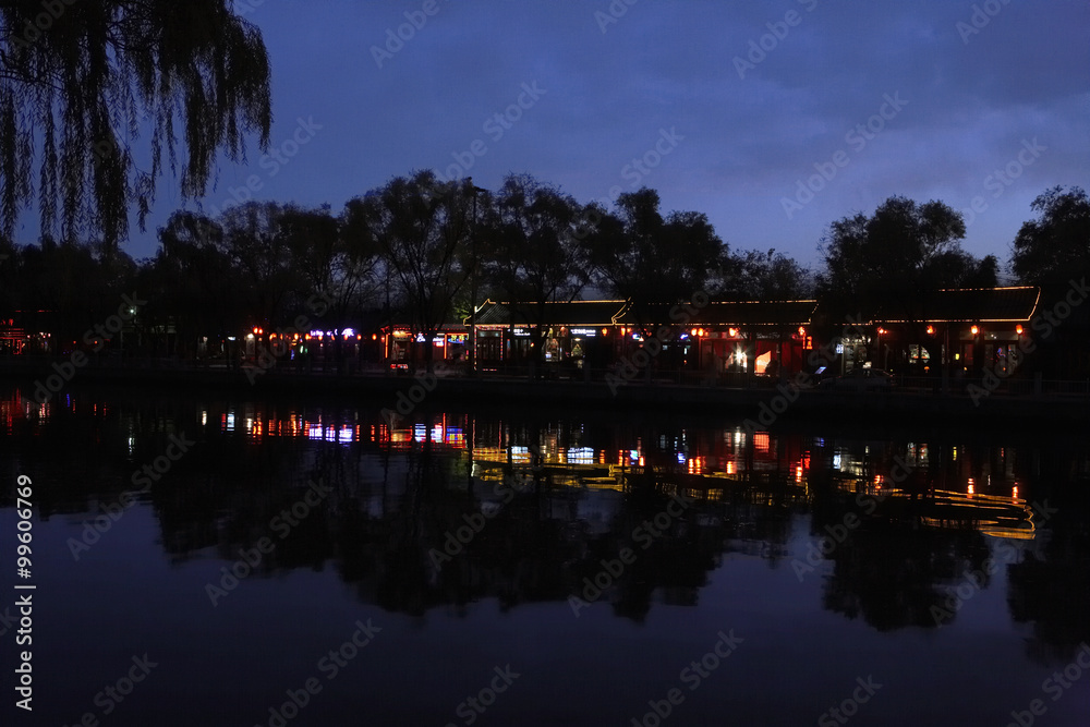 View Of Chinese Waters Edge At Twilight View Of Chinese Waters Edge At Twilight