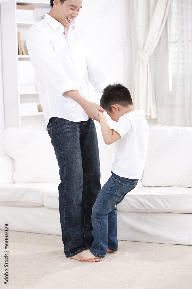 Fototapeta premium Tender moment between father and son