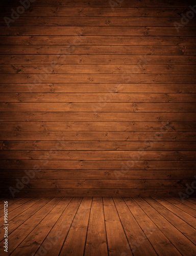 brown wooden interior room.