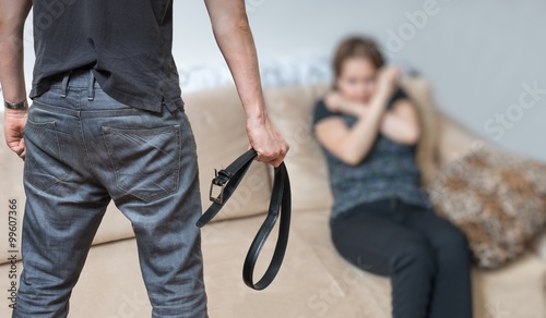 фотографія Domestic violence concept