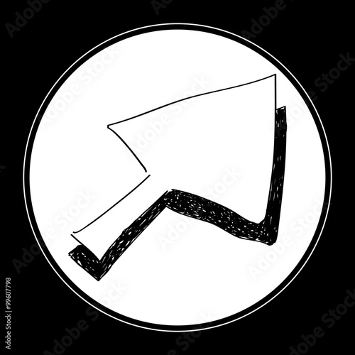 Simple doodle of a cursor arrow