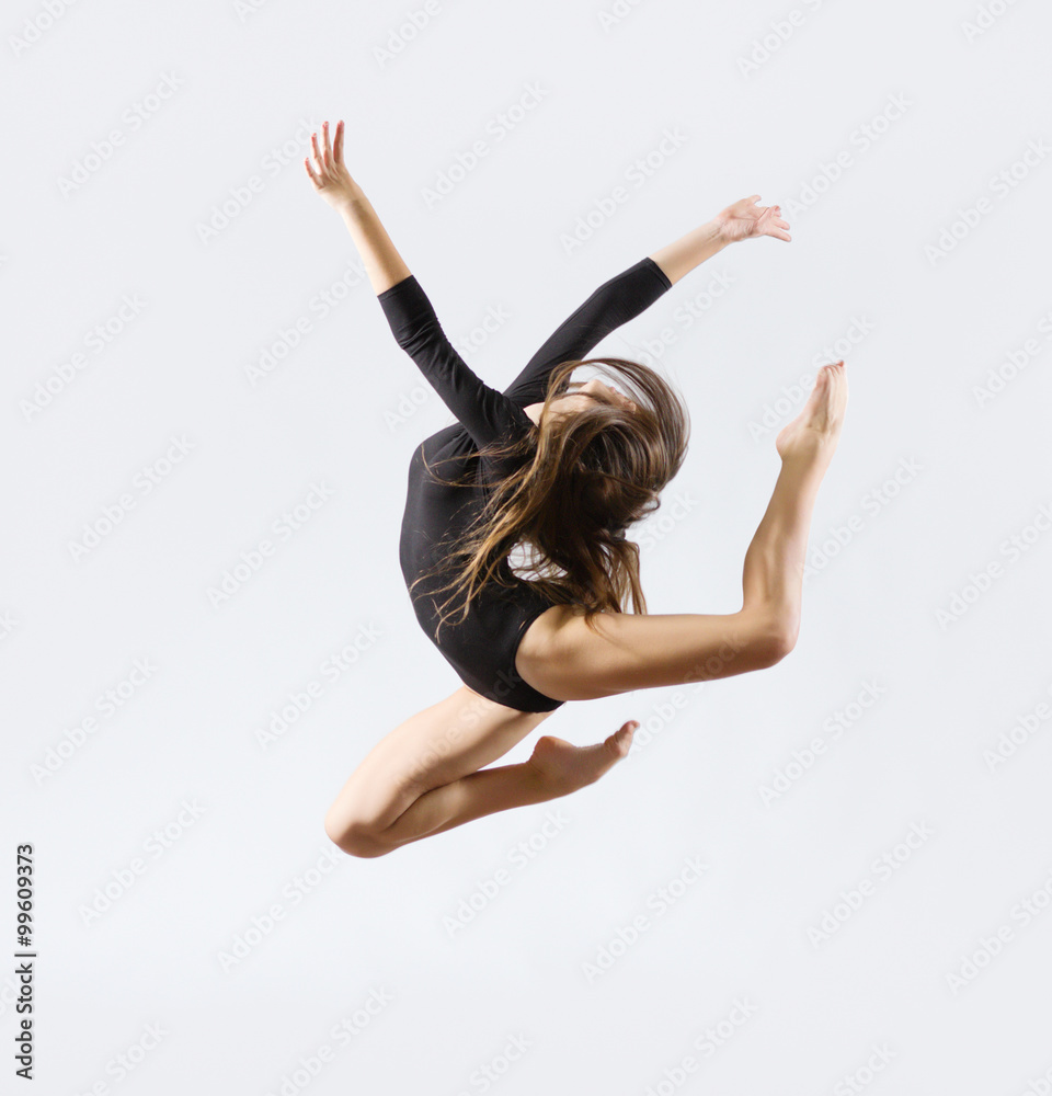 Fototapeta premium Young girl engaged art gymnastic
