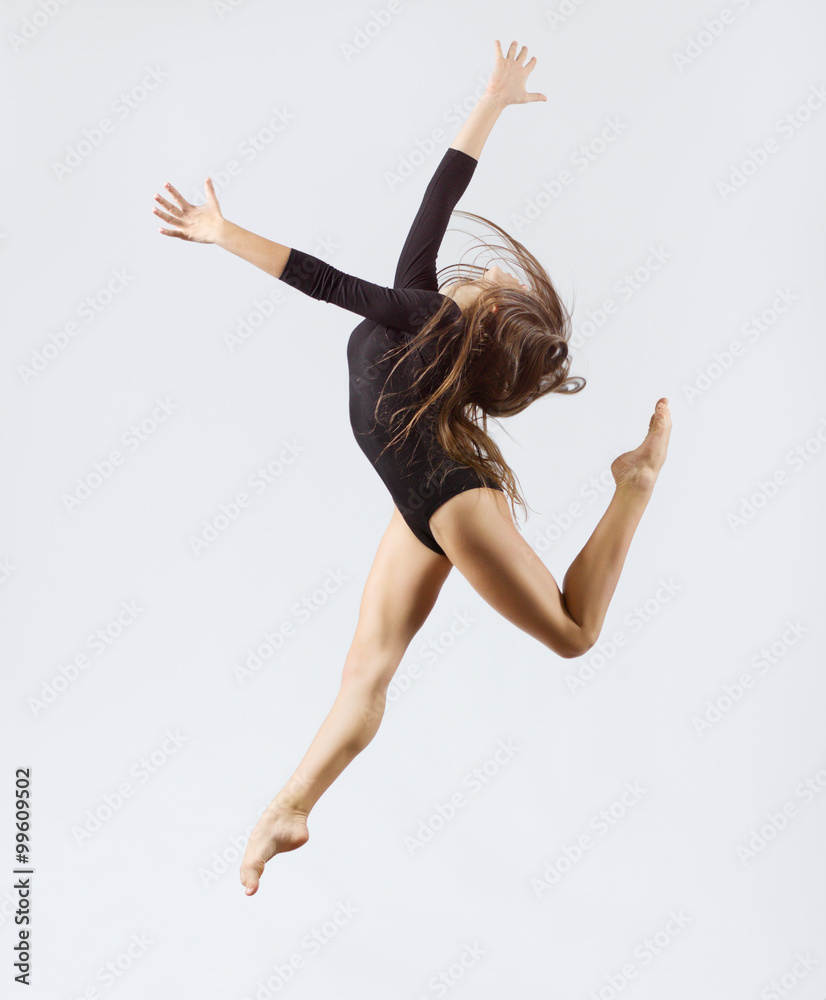 Fototapeta premium Young girl engaged art gymnastic