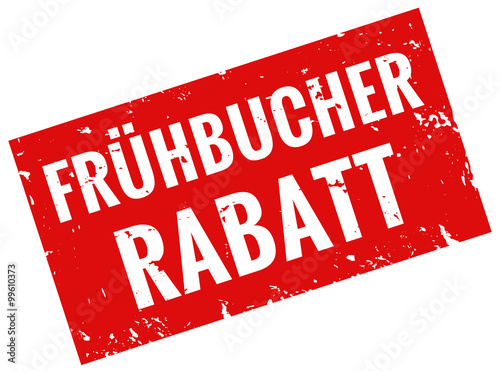 Frühbucher Rabatt Stempel rot grunge