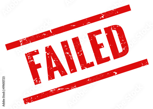 Failed Stempel rot grunge