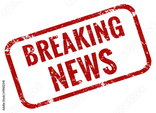 Breaking News Stempel rot grunge