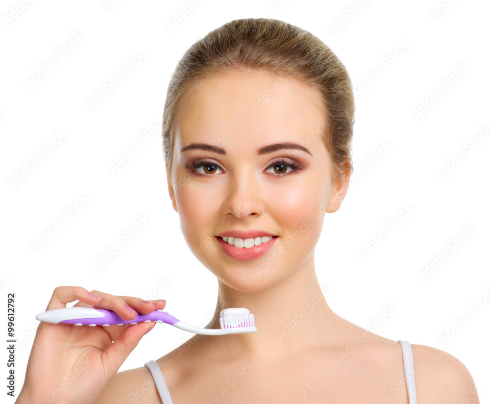 Young healthy girl with tooth brush Young healthy girl with tooth brush
