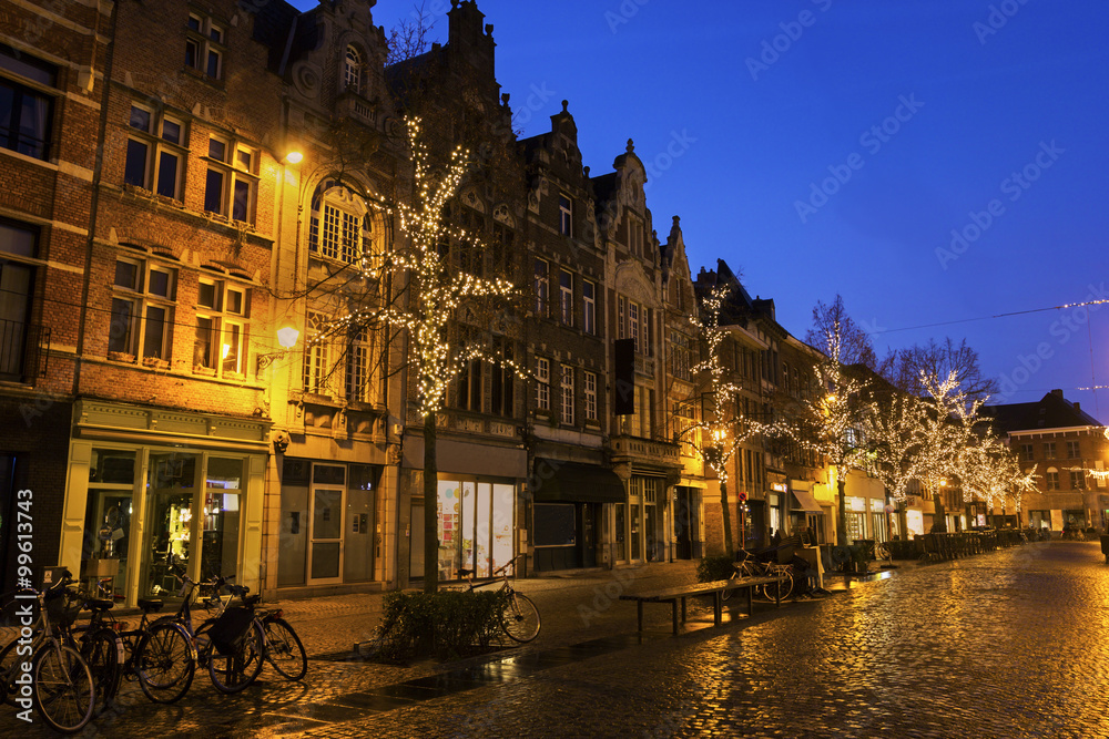 Fototapeta premium Mechelen in Belgium during Christmas