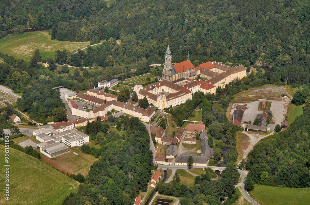 Zwettl Monastery, Lower Austria, aerial view