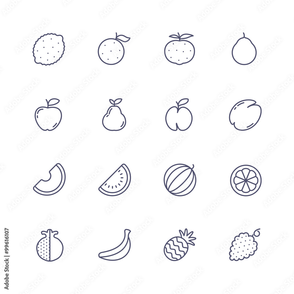 Fruits icons