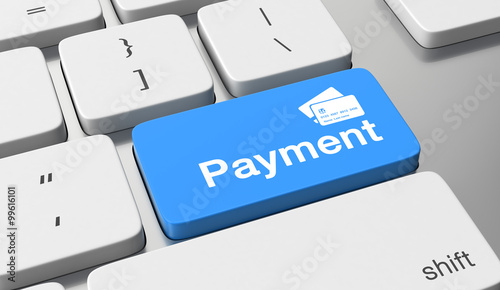 Payment text on keyboard button