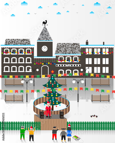 Vector illustration on a Christmas theme