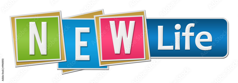 New Life Colorful Blocks Bar New Life Colorful Blocks Bar