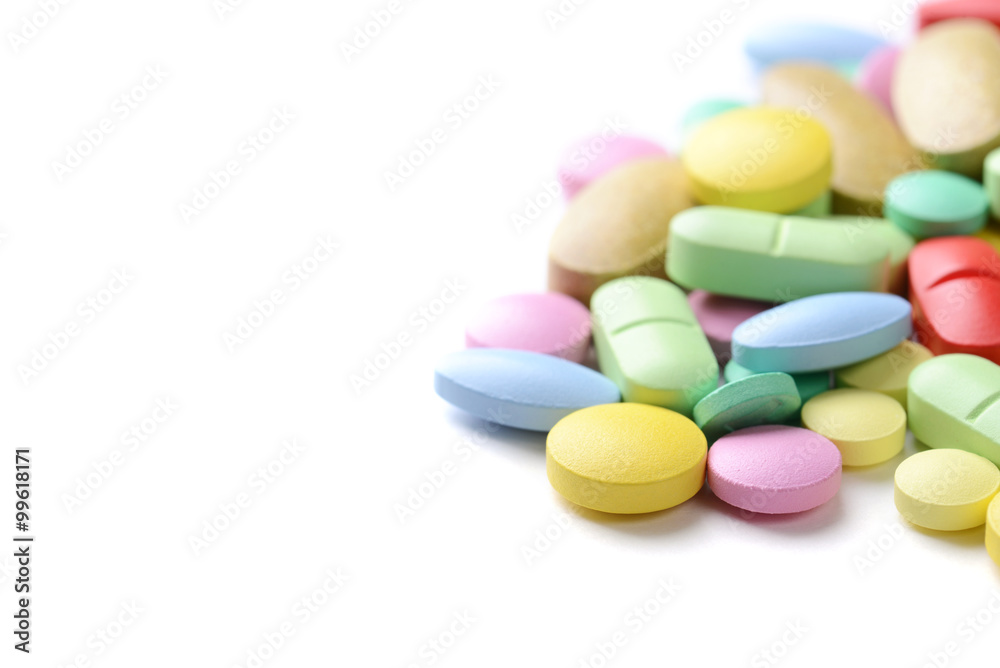 pills isolated on white background pills isolated on white background