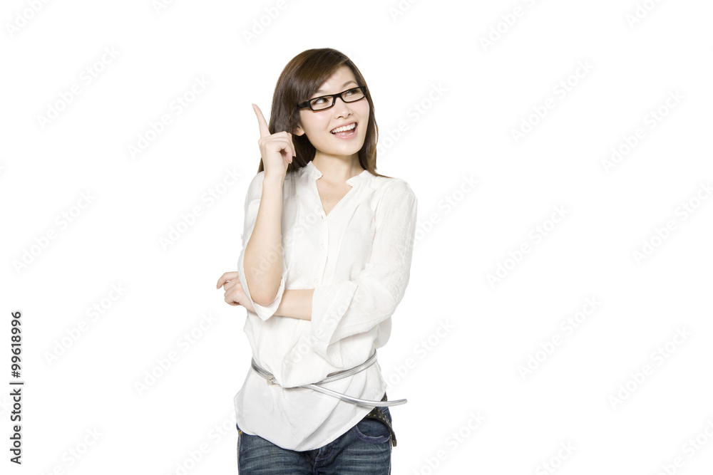 Portrait of Young Woman with an Idea Portrait of Young Woman with an Idea