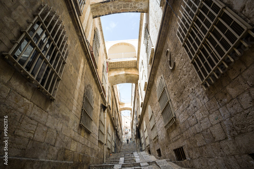 Steep street of Jerusalem