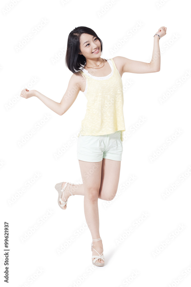 Portrait of cheerful young woman Portrait of cheerful young woman