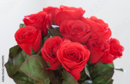 Red roses as Valentine gift