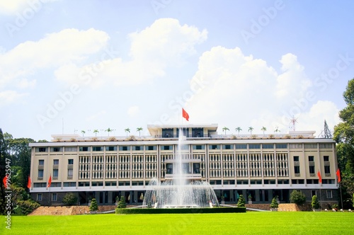 Reunification Palace (Independence Palace) in Ho Chi Minh city, Vietnam. Ho Chi Minh is a popular tourist destination of Asia.