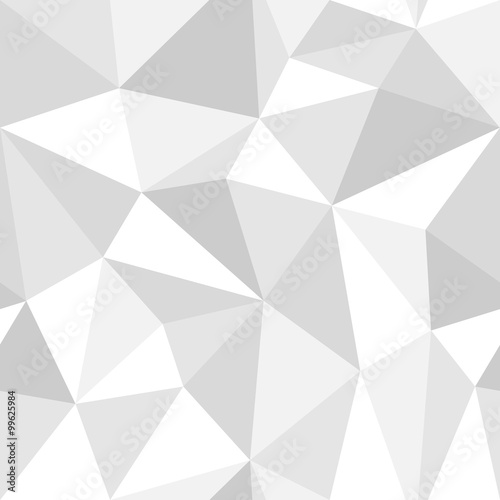 Seamless monochrome polygon pattern from triangles. © mileswork