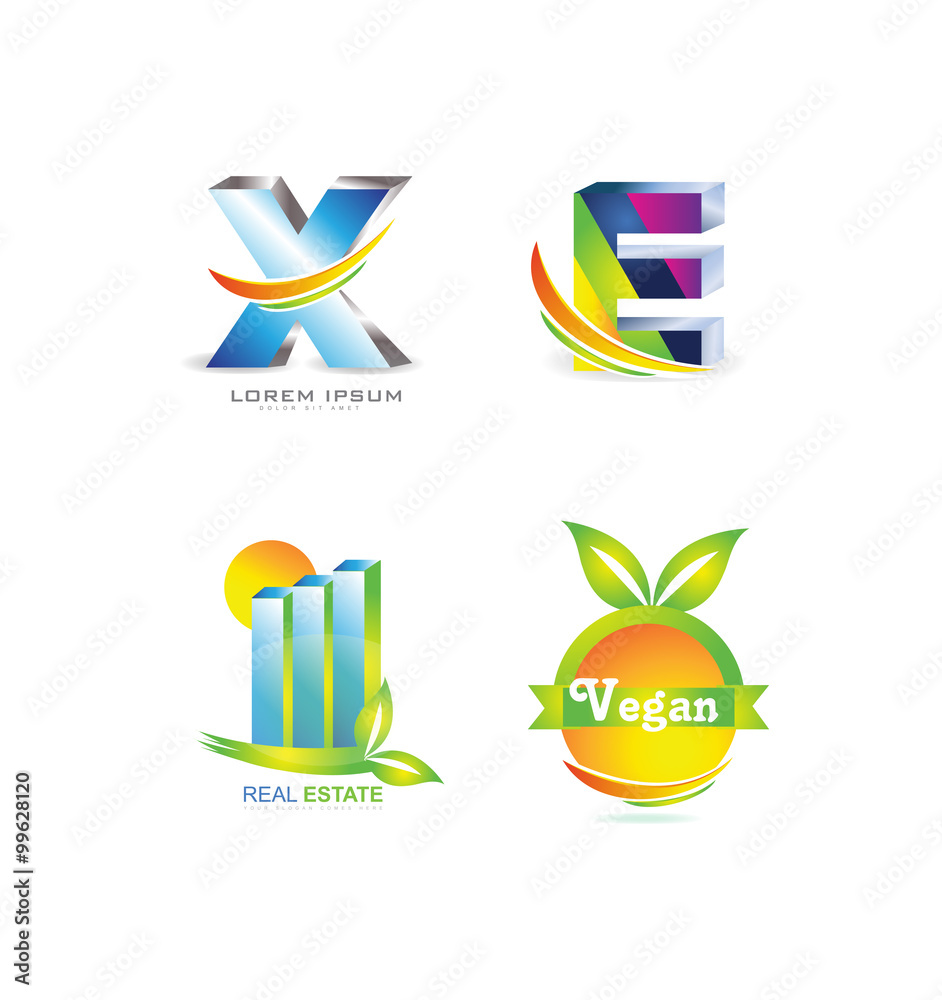 Obraz premium Logo icon design elements set