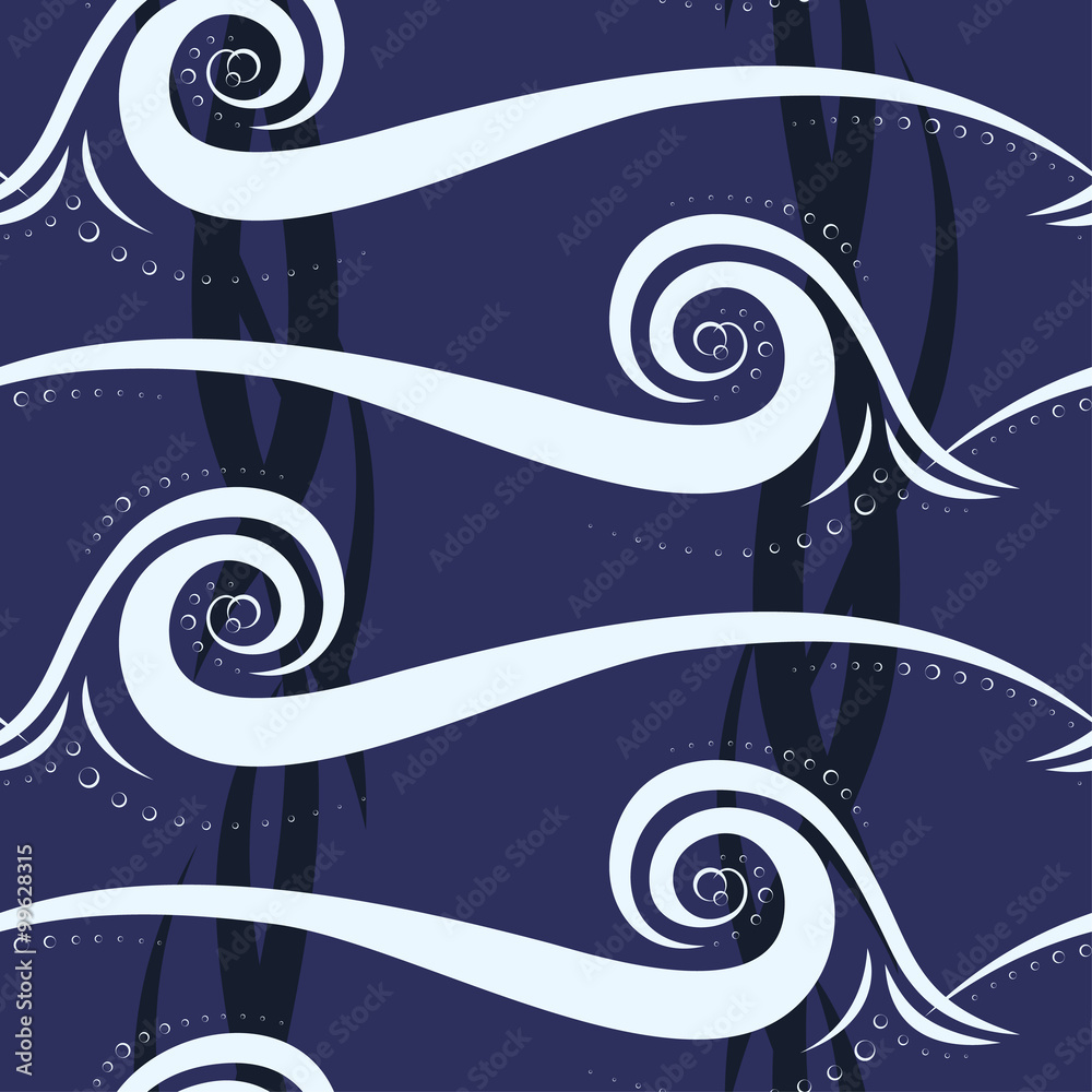 Abstract wave seamless pattern