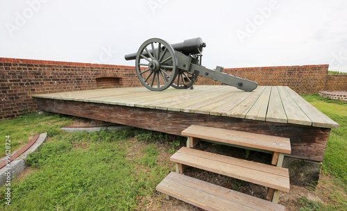 Old war cannon in Fort Pulaski, Georgia.