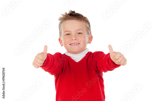 Nice kid with the thumbs up