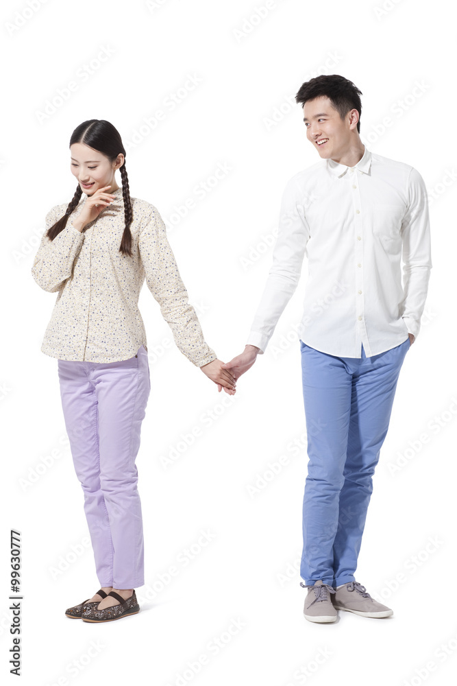 Retro couple falling in love Retro couple falling in love