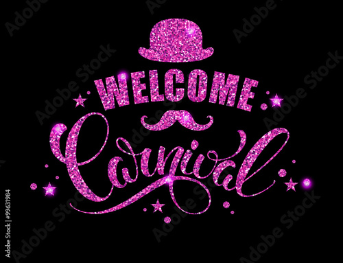 Carnival glittering lettering design.
