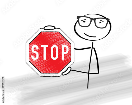 Strichmännchen / Vekehrschild / Vektor