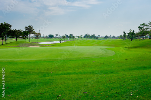 Beautiful golf course in thailand