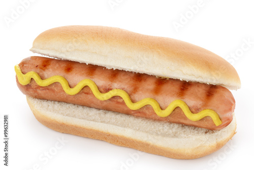 hot dog con senape photo