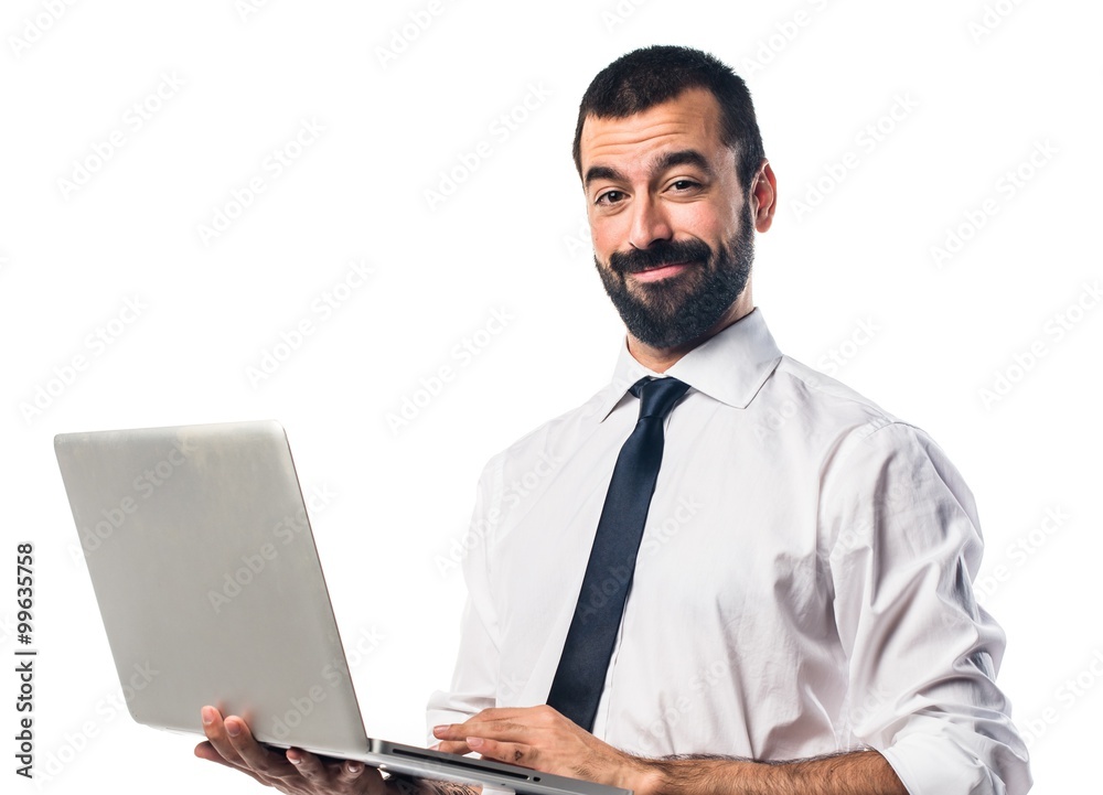 Businessman with laptop Businessman with laptop