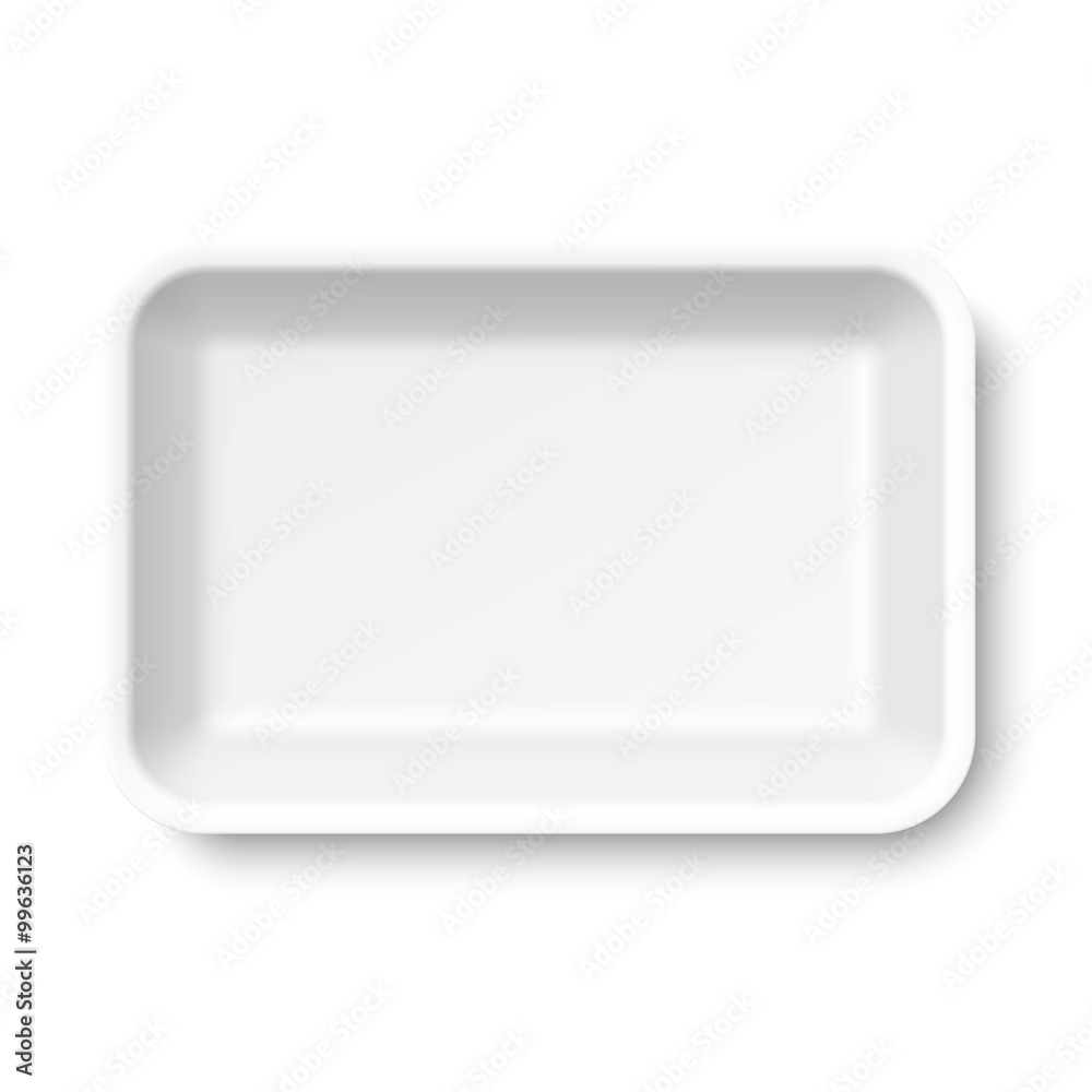 White empty styrofoam food tray White empty styrofoam food tray