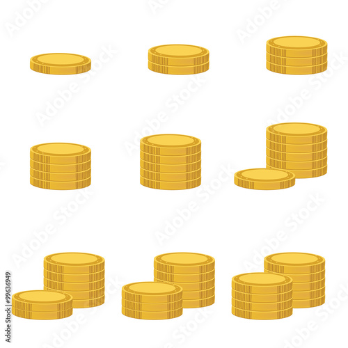 Stack of golden coins