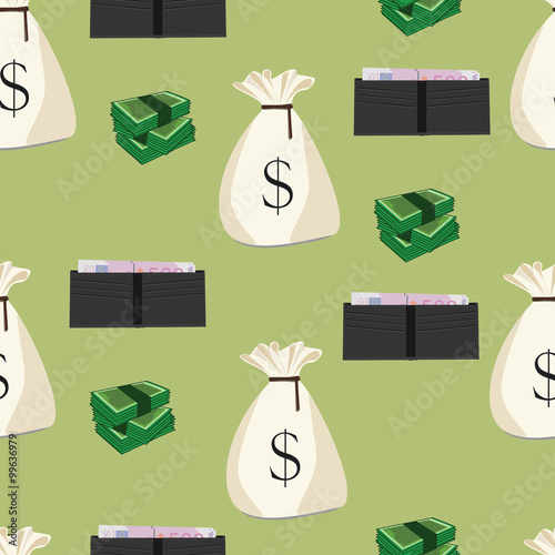 Money seamless pattern
