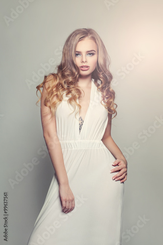 Pretty Girl Wearing Elegant Dress