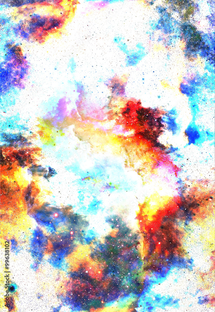Nebula, Cosmic space and stars, blue cosmic abstract background. Elements of this image furnished by NASA.