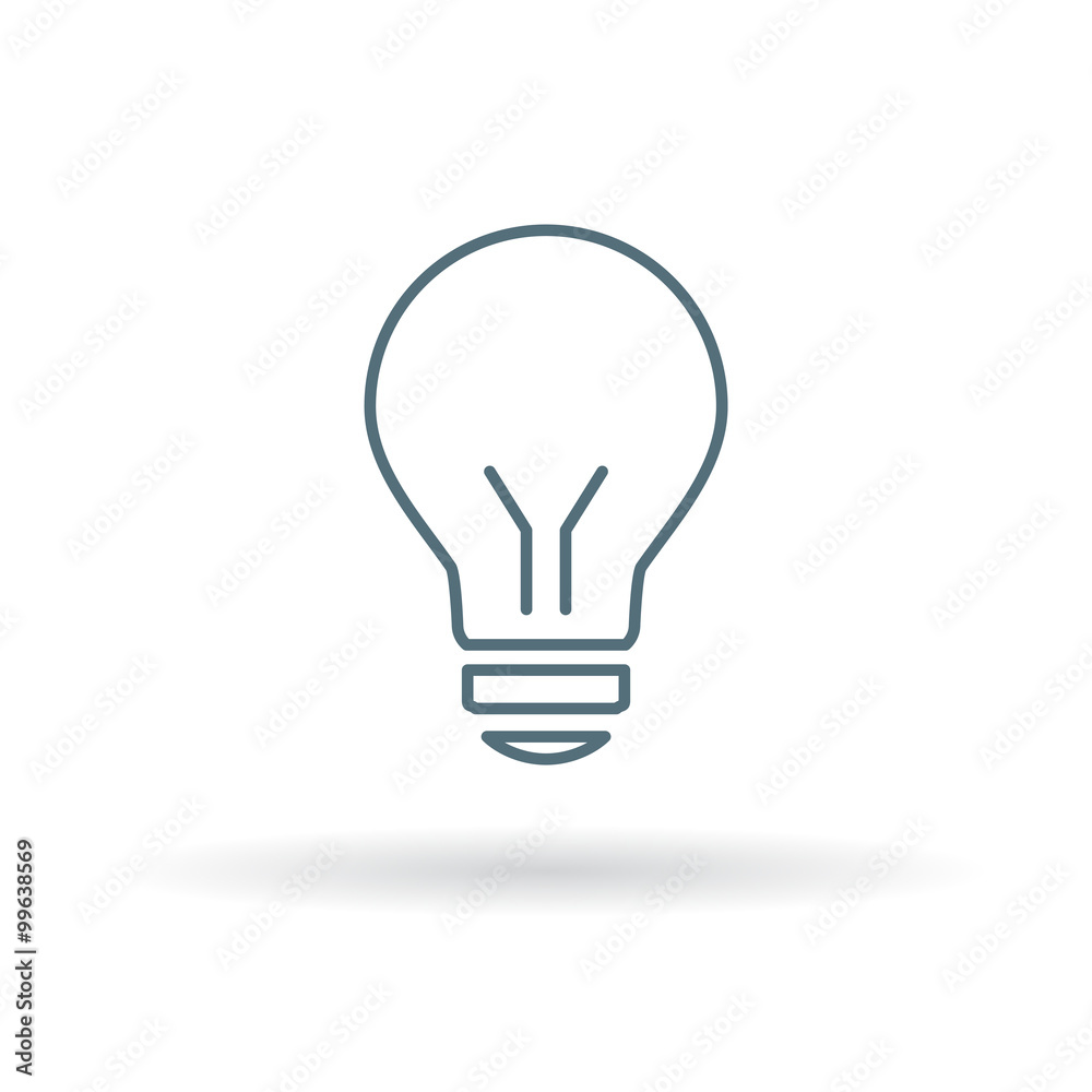 Halogen lightbulb icon. Light bulb sign. Light electricity symbol. Thin line icon on white background. Vector illustration. Halogen lightbulb icon. Light bulb sign. Light electricity symbol. Thin line icon on white background. Vector illustration.